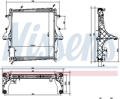 NISSENS Radiaator, mootorijahutus 637875 NISSENS 637875 originaal Jahutusradiaator Master Pro Avatava Veoauto / Šassii (HH__, UH__) hind