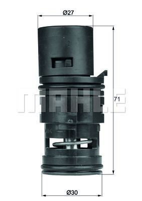 BEHR THERMOT-TRONIK Termiostat, oljekylning TO 7 75 TO 7 75 BEHR THERMOT-TRONIK oljetermostat AUDI A3