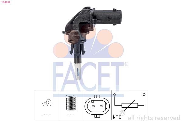 FACET Sensor, indsugningstemp. 10.4032 10.4032 Sensor indsugningstemp FACET PORSCHE 928