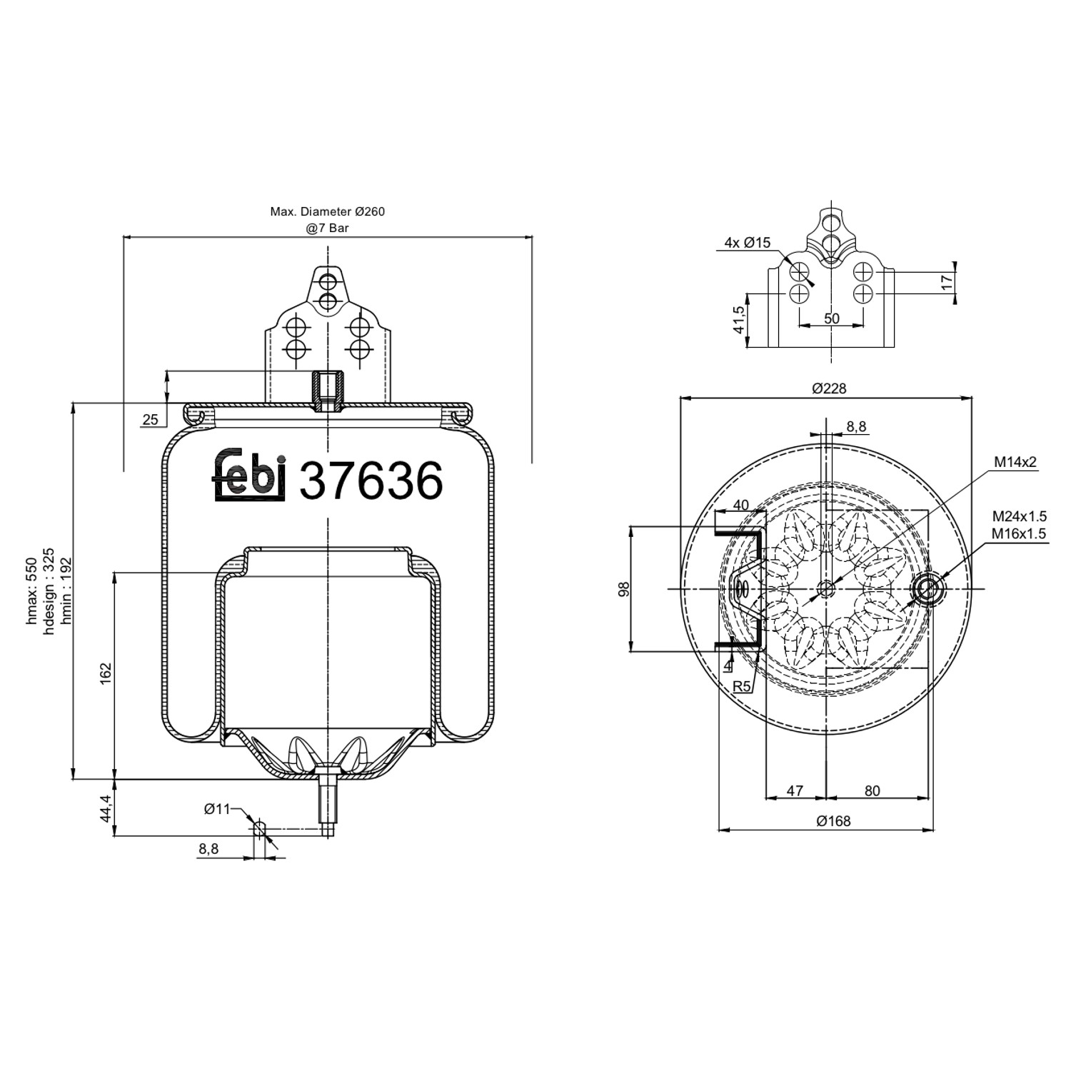 Mech pneumatického prużenia FEBI BILSTEIN 37636 FEBI BILSTEIN 37636: Vzduchové pruženie Volvo V60 2025