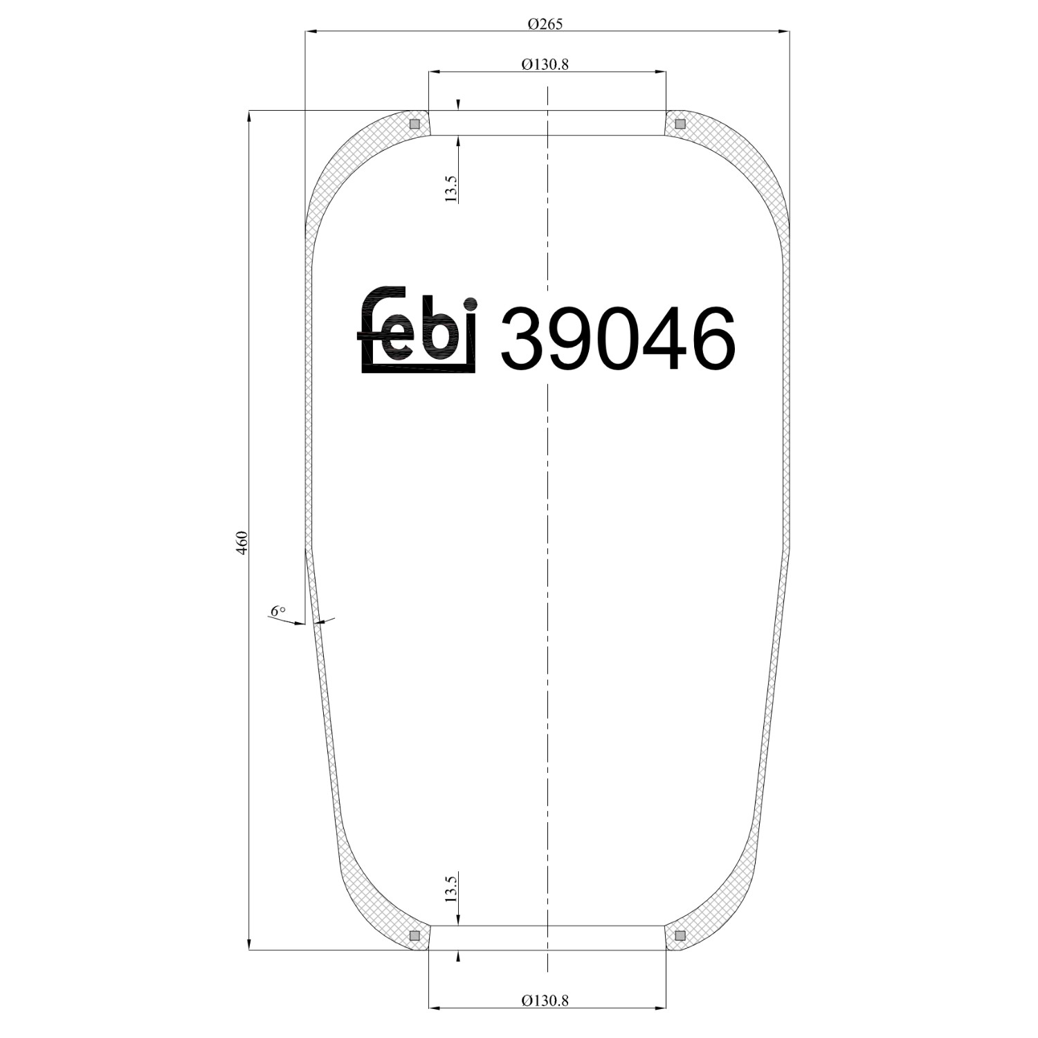 Pneimoatsperes spilvens, Pneimopiekare FEBI BILSTEIN 39046 FEBI BILSTEIN 39046: Pneimo piekare Volvo S60 2006