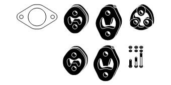 HJS Monteringssett, eksosanlegg 82 35 8196 HJS 82 35 8196 Eksossystem Volvo XC60 I 2012