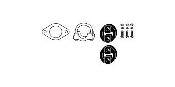 HJS Montaažikomplekt, väljalaskesüsteem 82 15 9024 HJS 82 15 9024 Montaaæikomplekt väljalaskesüsteem Ford Mondeo BFP odava hinnaga