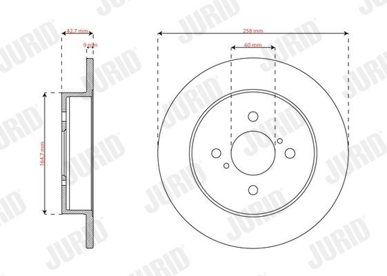 JURID Piederumu komplekts, Bremžu loki 771036J JURID Piederumu komplekts bremžu loki ALFA ROMEO 771036J