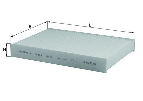 KNECHT Filtrs, Salona telpas gaiss LA 87 Salona gaisa filtrs KNECHT 6 LA 87 lēti