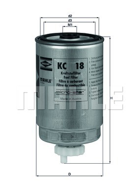 KNECHT Brandstoffilter KC 18 Brandstof-filter KNECHT VELOSTER KC 18 goedkoop