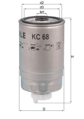 KNECHT Palivový filter KC 68 Palivový filter KNECHT Opel MOKKA KC 68