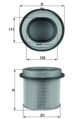 KNECHT Vzduchový filter LX 670 Filtre HYUNDAI Sonata III (Y-3): Vzduchový filter KNECHT LX 670