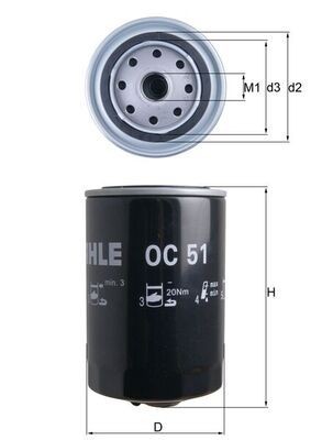 KNECHT Olejový filter OC 51 Olejový filter KNECHT XJS OC 51 lacné