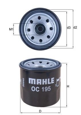 KNECHT Eļļas filtrs OC 195 KNECHT OC 195 Eļļas filtri MAZDA 626 cena