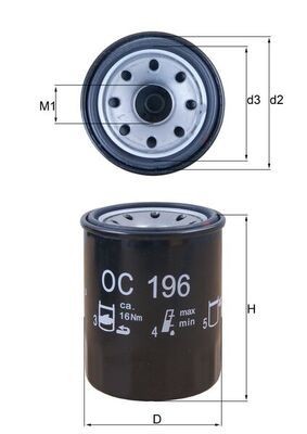 KNECHT Oliefilter OC 196 Peugeot RCZ Oliefilter van de motor KNECHT OC 196