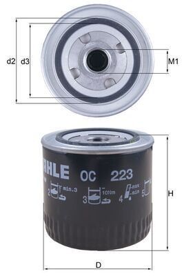 KNECHT Oliefilter OC 223 Motoroliefilter KNECHT 19 OC 223 goedkoop
