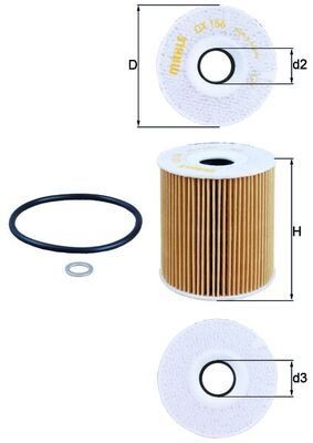 KNECHT Olejový filter OX 156D Olejový filter KNECHT BMW X3 OX 156D