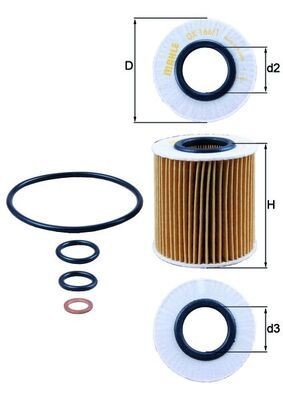 KNECHT Φίλτρο λαδιού OX 166/1D Φίλτρο λαδιού SEAT KNECHT OX 166/1D