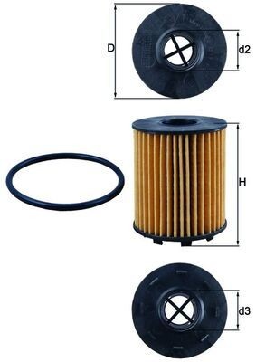 KNECHT Oljefilter OX 371D Oljefilter KNECHT FREEMONT OX 371D billige