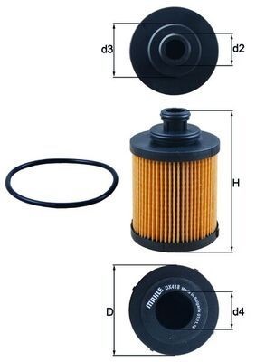 KNECHT Oliefilter OX 418D Oliefilter KNECHT KADETT OX 418D billig