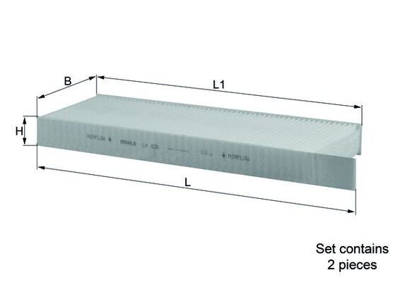 KNECHT Pollen filter LA 428/S NISSAN MAXIMA KNECHT pollen filter LA428S