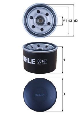 KNECHT Oliefilter OC 607 OC 607 Oliefilter MITSUBISHI CARISMA KNECHT