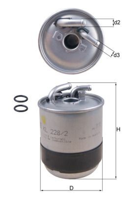 KNECHT Drivstoffilter KL 228/2D KL 228/2D Drivstoffilter KNECHT SMART FORTWO