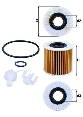 KNECHT Oljefilter OX 414D1 OX 414D1 Oljefilter TOYOTA TERCEL KNECHT