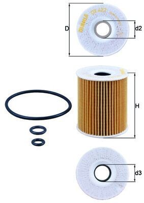 KNECHT Filtro olio OX 422D OX 422D costo Filtro olio KNECHT SKODA FABIA