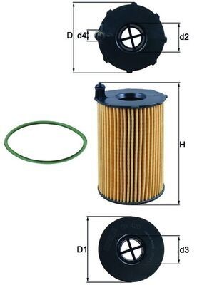 KNECHT Eļļas filtrs OX 420D OX 420D Eļļas filtri AUDI Q7 KNECHT