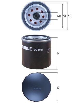 KNECHT Oljefilter OC 1051 KNECHT OC 1051 Oljefilter Courier Pick-up (J3, J5) originale pris