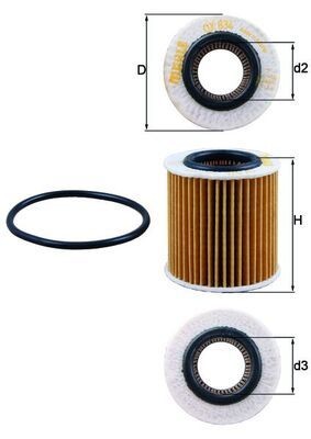 KNECHT Filtro olio OX 834D OX 834D Filtro olio KNECHT Volkswagen GOLF costo
