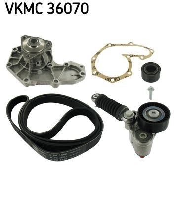 SKF Pompe à eau+Jeu de courroie trapézoïdale à nervures VKMC 36070 SKF VKMC 36070 Kit de courroie d'accessoire Subaru FORESTER pas cher
