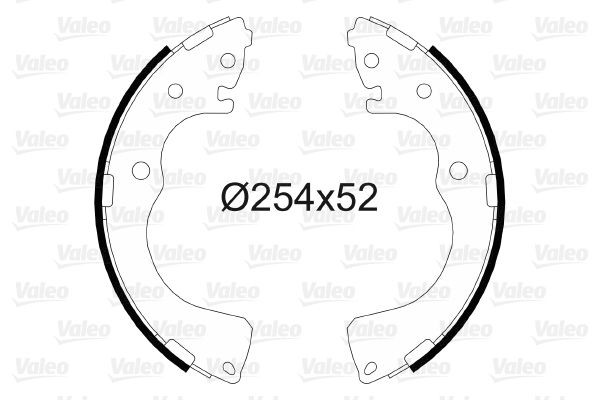 VALEO Brake Shoe Set 564092 564092 VALEO drum brake MAZDA 929
