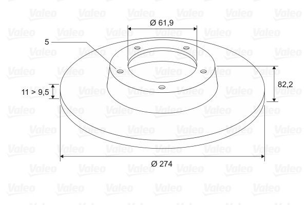 VALEO Disco freno 197312 197312 Dischi freno RENAULT MEGANE VALEO costo