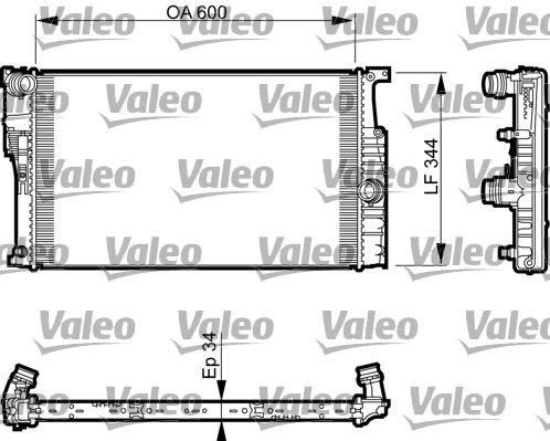 VALEO Radiator, motorkjøling 735493 Radiator motor VALEO Z4 735493 billige
