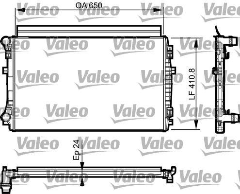 VALEO Radiators, Motora dzesēšanas sistēma 735558 VALEO 735558 Dzesēšanas radiatori SSANGYONG ACTYON orģinālās
