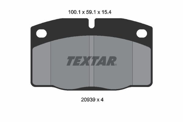 TEXTAR Τακάκια φρένων 2093903 TEXTAR 2093903 Τακάκια φρένων BEDFORD Rascal Van 1.0 Κίνηση σε όλους τους τροχούς 46 PS 1988
