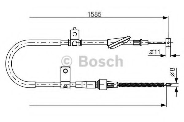 BOSCH Trose, Stāvbremžu sistēma 1 987 482 257 Rokas bremzes trose BOSCH Suzuki LJ 80 1 987 482 257