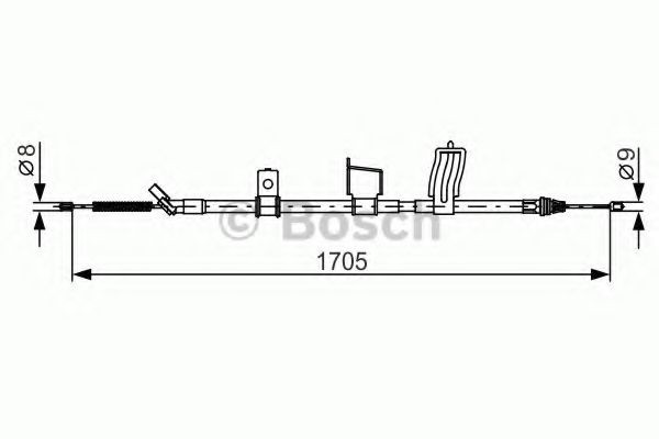 BOSCH Hand brake cable 1 987 482 339 NISSAN TITAN BOSCH handbrake cable 1987482339