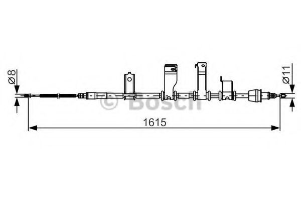 BOSCH Handremkabel 1 987 482 349 BOSCH 1 987 482 349 Handremkabel