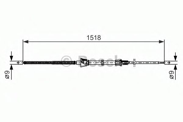BOSCH Ντίζα, φρένο ακινητοποίησης 1 987 482 375 1 987 482 375 Χειρόφρενο BOSCH SEAT CORDOBA