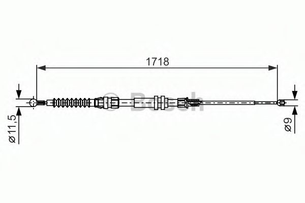 BOSCH Tautrekk, håndbremse 1 987 482 378 Bremsekabel BOSCH Volkswagen AMAROK 1 987 482 378