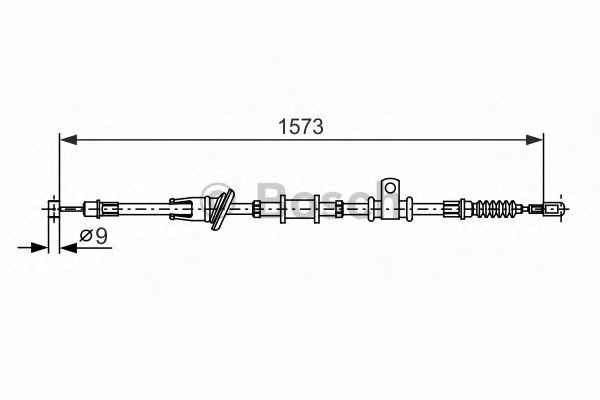 BOSCH Żażné lanko parkovacej brzdy 1 987 482 399 1 987 482 399 Ručná brzda BOSCH MITSUBISHI ASX