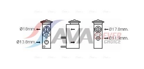 AVA COOLING SYSTEMS Paisuntaventtiili, ilmastointilaite MS1599 MS1599 AVA COOLING SYSTEMS Ilmastoinnin paisuntaventtiili MERCEDES-BENZ VITO