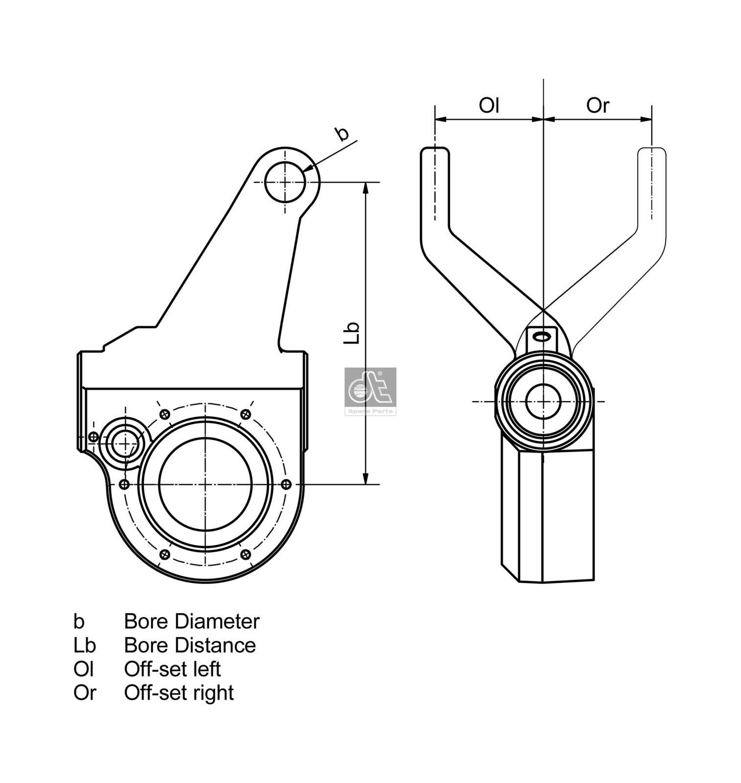 DT Spare Parts Stangsystemaktuator, bremseanlegg 1.18625 Regulering, trommelbremse DT Spare Parts Chevrolet K2500 1.18625