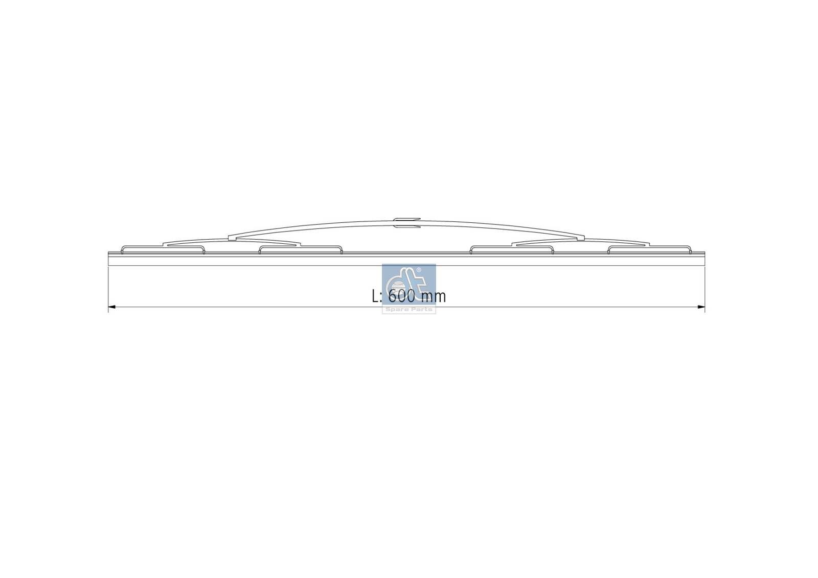 DT Spare Parts Ablaktörlő lapát 1.22091 DT Spare Parts Standard 1.22091 Ablaktisztítás IVECO DAILY I alváz 1987