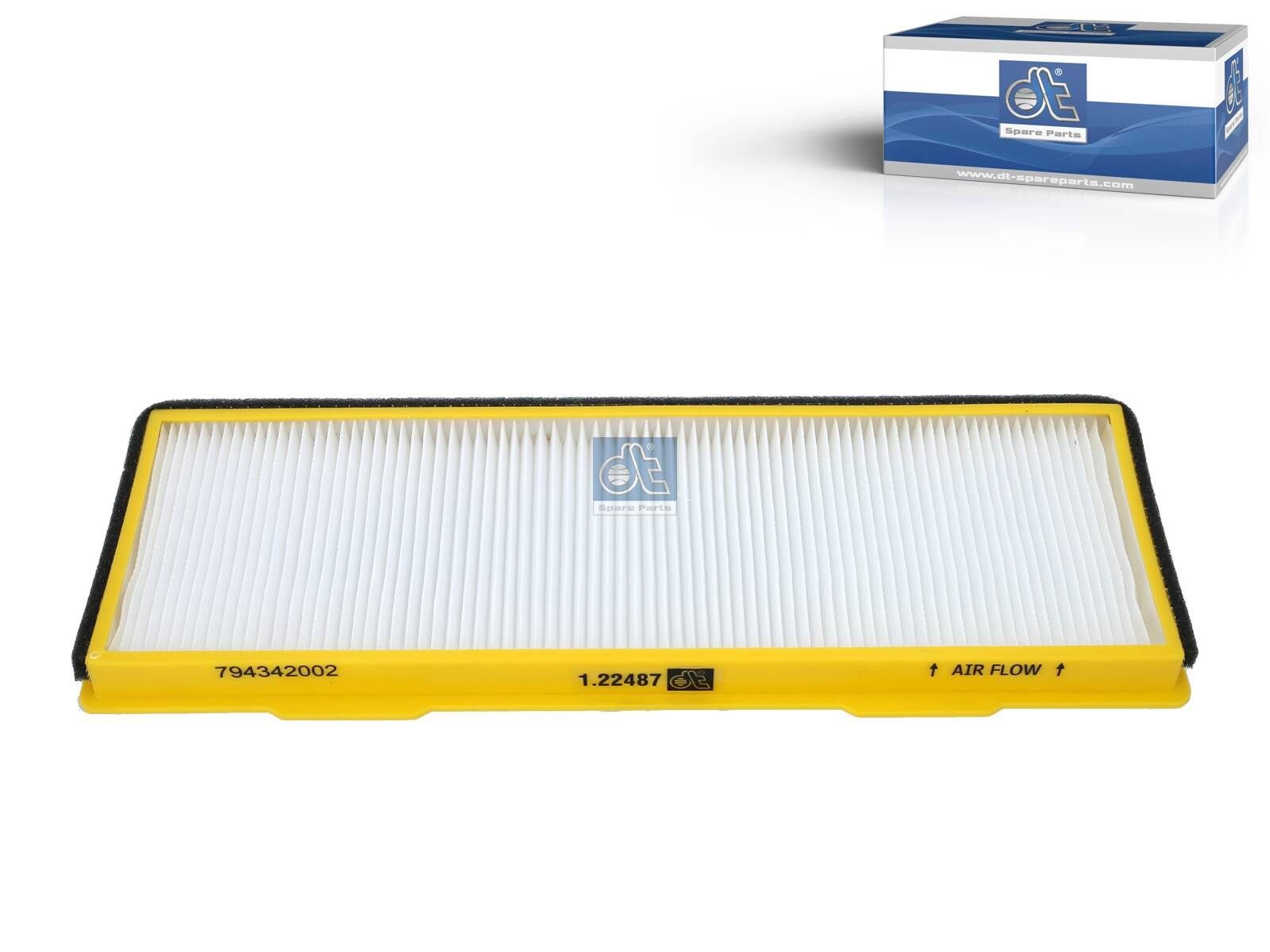 DT Spare Parts Filtrs, Salona telpas gaiss 1.22487 Salona filtrs RENAULT DT Spare Parts 1.22487