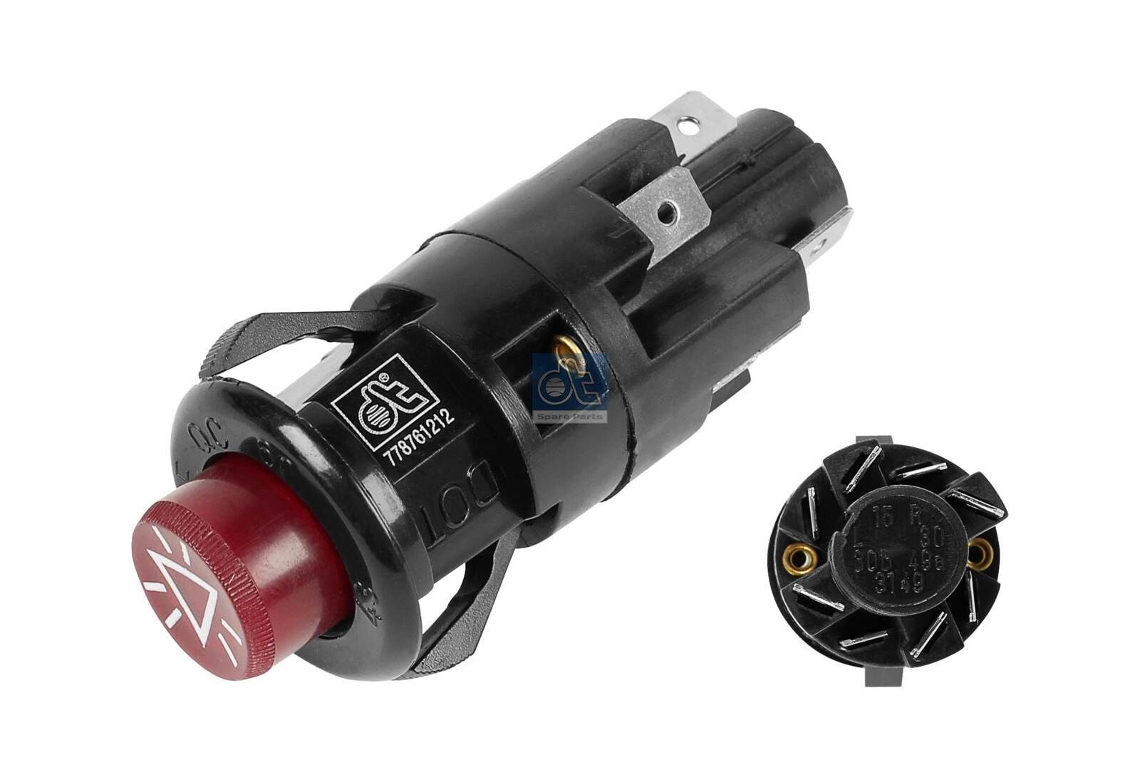 DT Spare Parts Alarmlicht schakelaar 4.60532 Waarschuwingsknipperlamp schakelaar DT Spare Parts RENAULT 4.60532