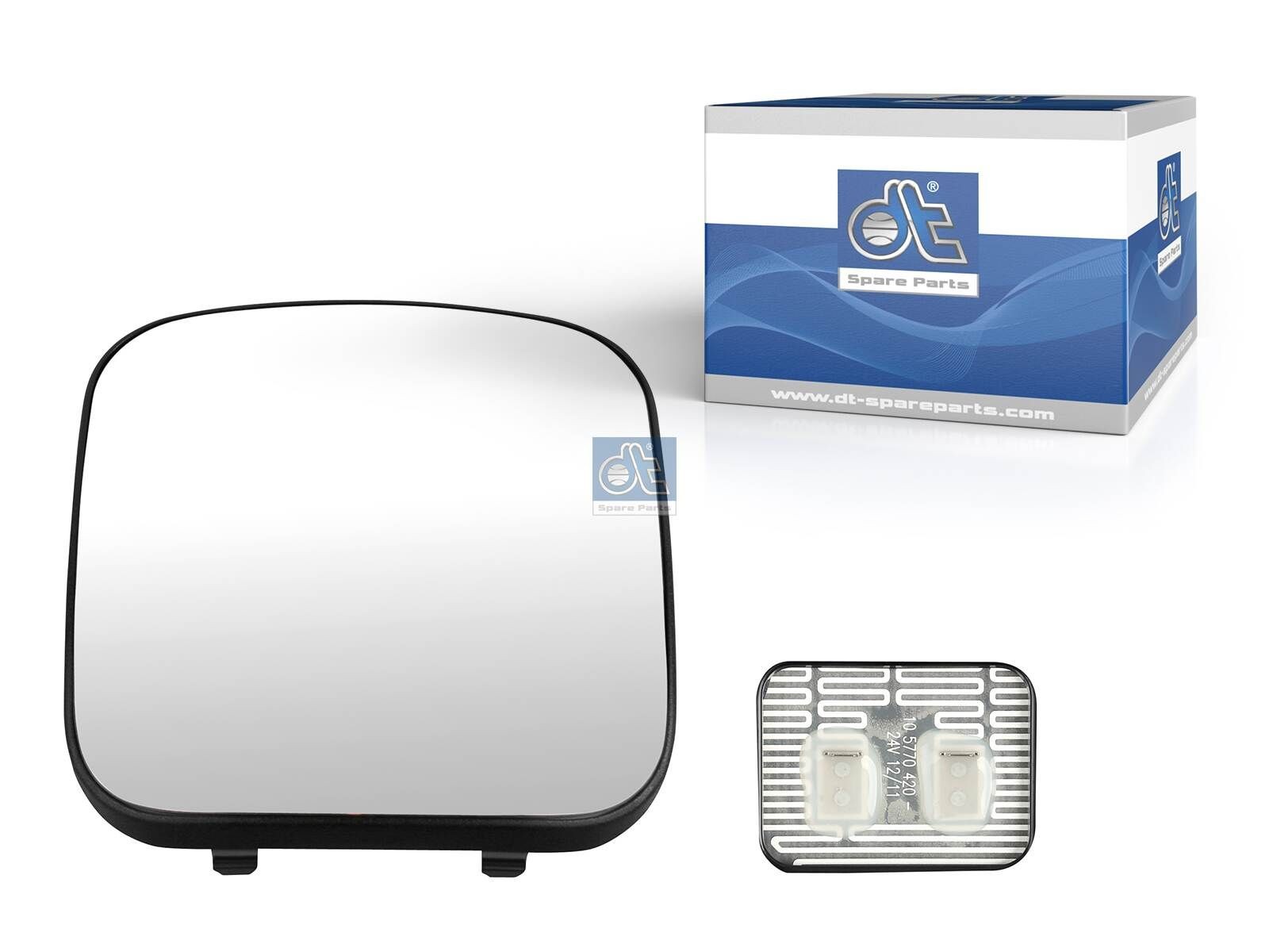 DT Spare Parts Spiegelglas, groothoekspiegel 4.64835 Spiegelglas DT Spare Parts MERCEDES-BENZ 4.64835