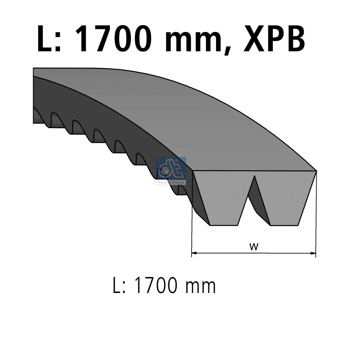 DT Spare Parts Kiilahihnasarja 4.80678 Mercedes-Benz C215 Laturin hihna 4.80678 DT Spare Parts