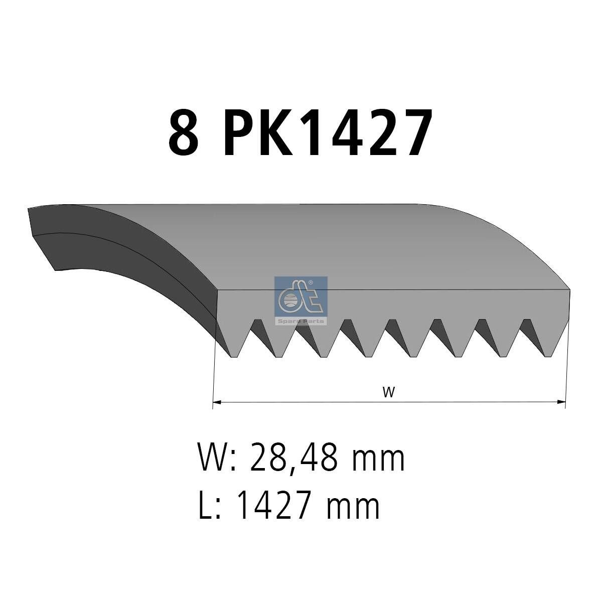 DT Spare Parts Multiriem 4.80754 Poly-V-snaar DT Spare Parts CLK 4.80754 goedkoop