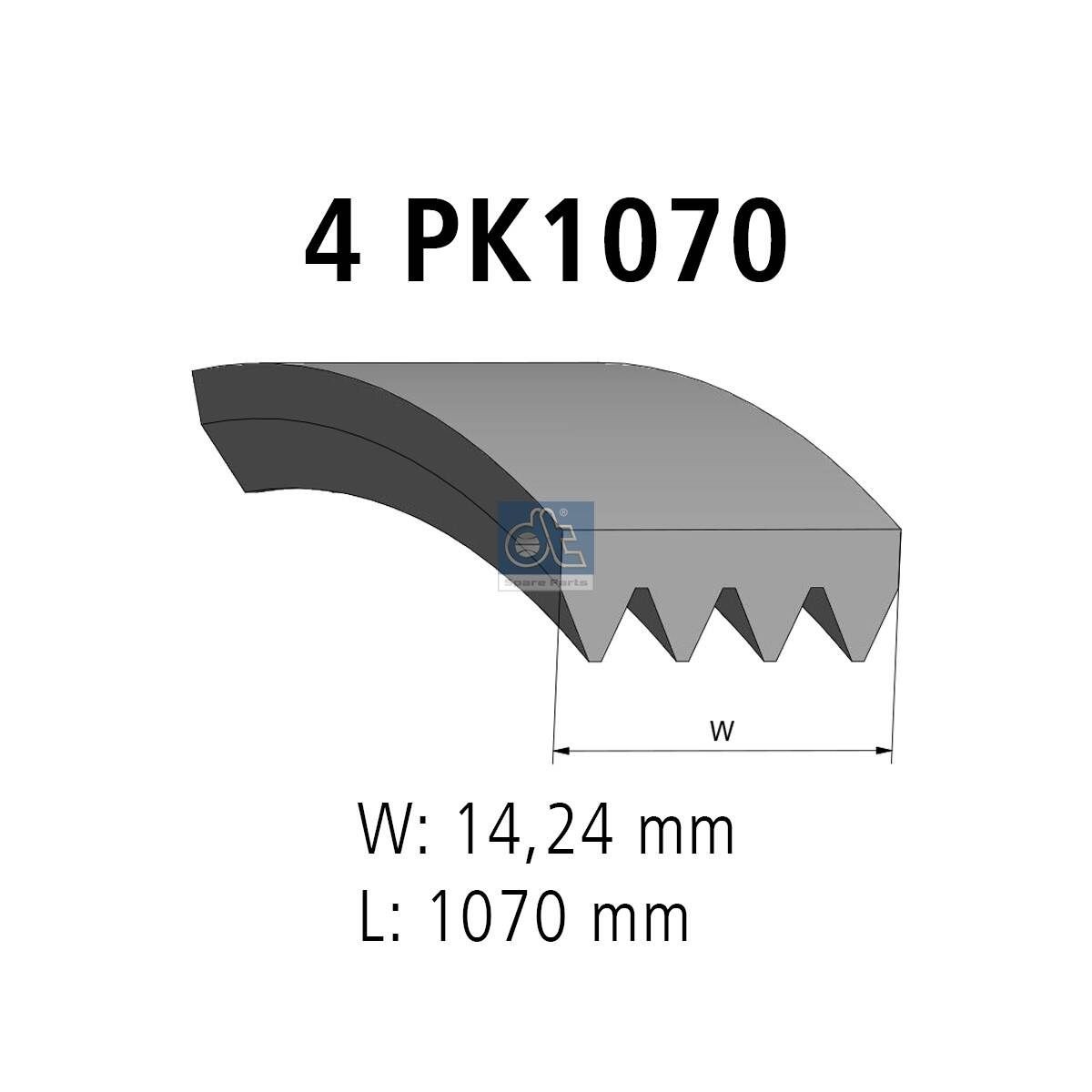 DT Spare Parts Correia trapezoidal estriada 7.54803 DT Spare Parts Correia trapezoidal em v RENAULT 7.54803