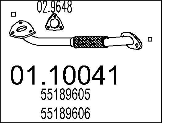 MTS Tubo de escape 01.10041 MTS 01.10041 Tubos de escape 126 (126) originais preço